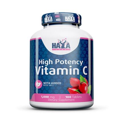 HAYA LABS High Potency Vitamin C 1,000mg with Rose Hips